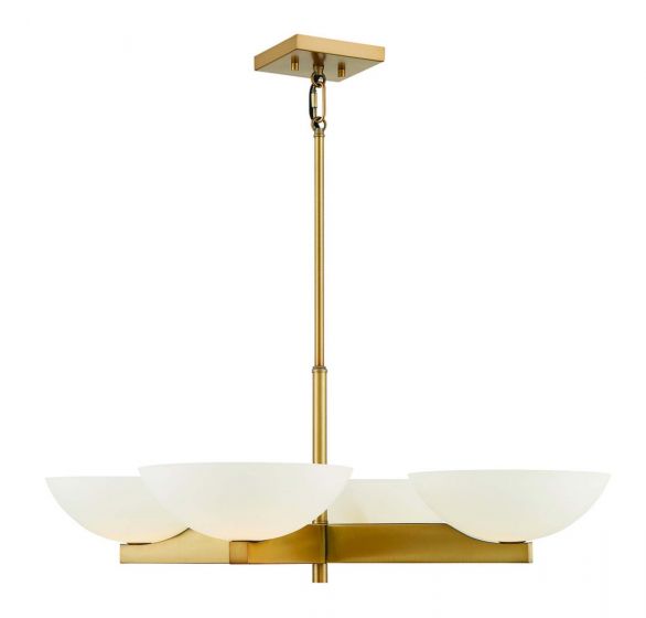 Fallon 4-Light Chandelier in Warm Brass