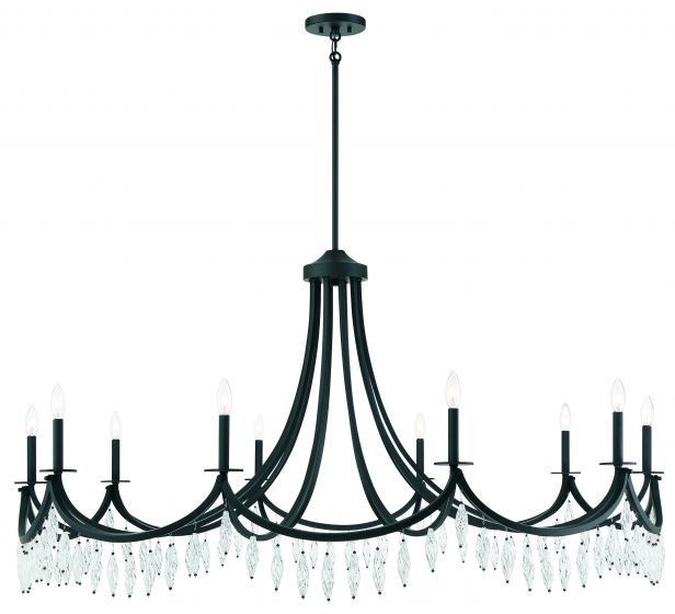 Kameron 10-Light Chandelier in Matte Black