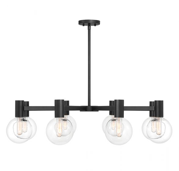 Wright 8-Light Chandelier in Matte Black