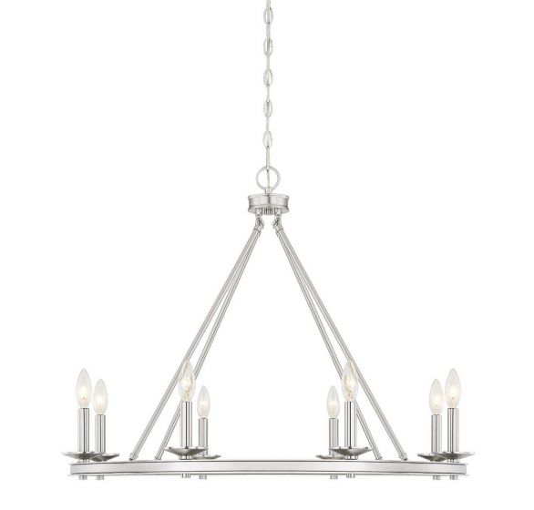 Middleton 8-Light Chandelier in Satin Nickel