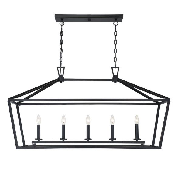 Townsend 5-Light Linear Chandelier in Classic Bronze