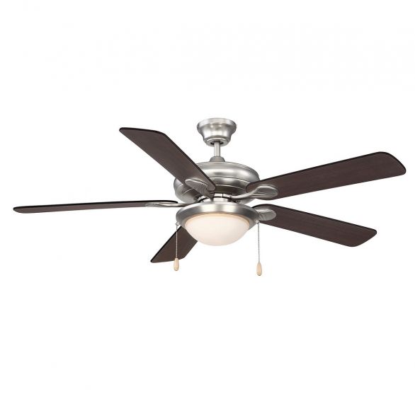 Sierra Madres 1-Light Ceiling Fan in Satin Nickel