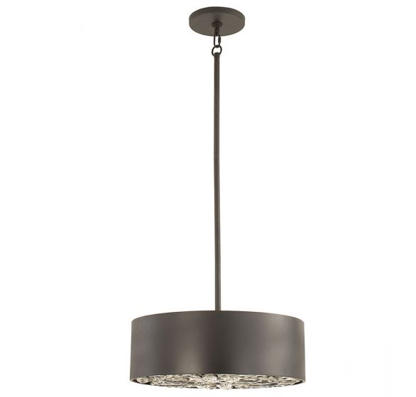 Azores 4-Light Convertible Semi-Flush or Pendant in Black Cashmere