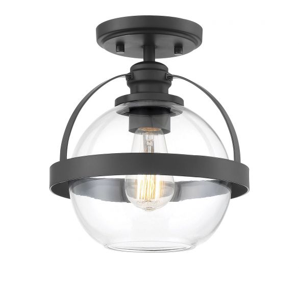 Pendleton 1-Light Ceiling Light in Matte Black