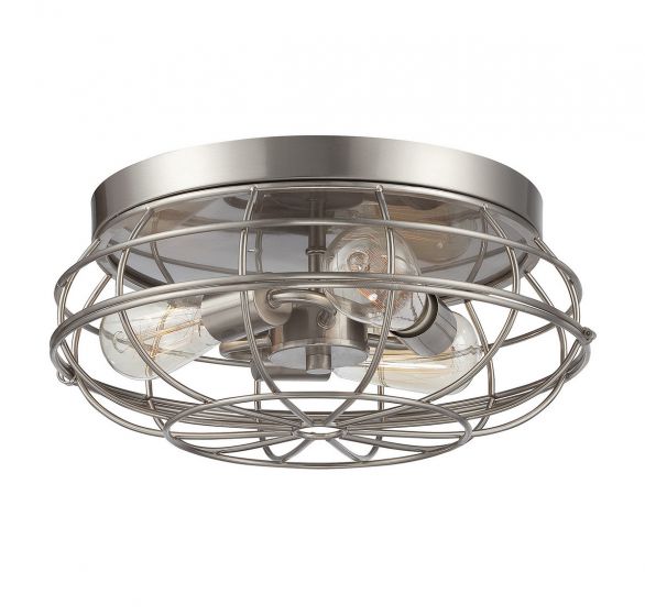 Scout 3-Light Ceiling Light in Satin Nickel