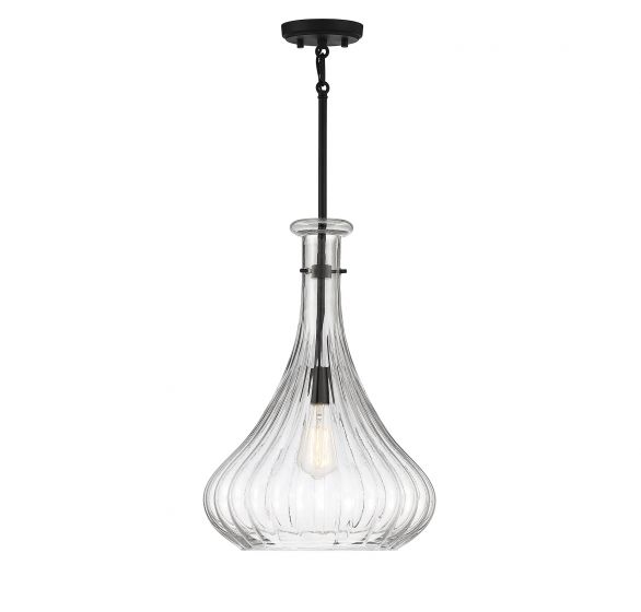 Bristo 1-Light Pendant in Matte Black