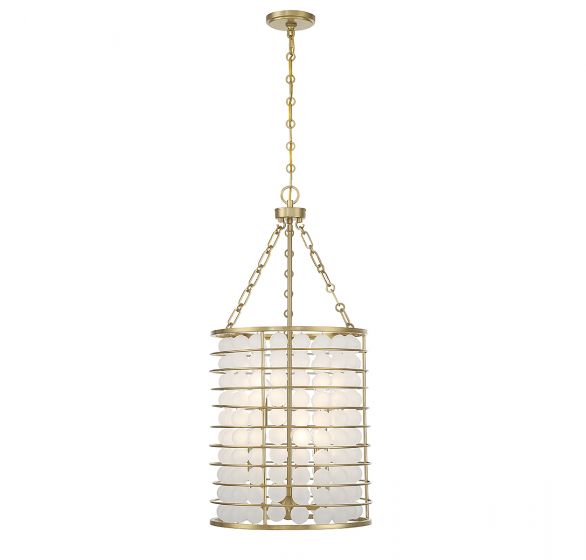 Byron 6-Light Pendant in Warm Brass