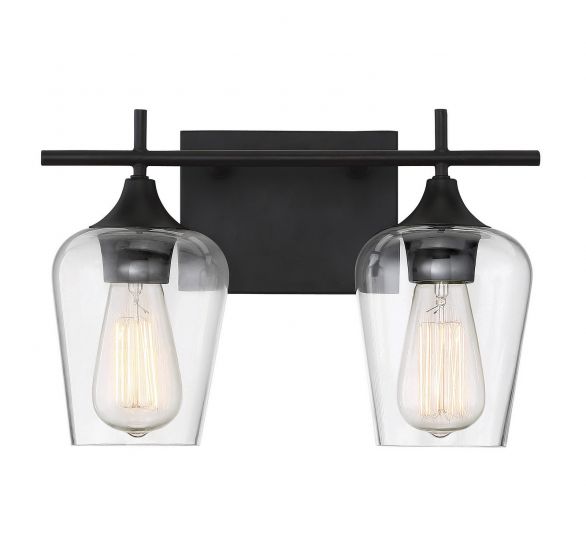 Octave 2-Light Bathroom Vanity Light in English Bronze