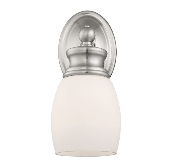 Elise 1-Light Wall Sconce in Satin Nickel