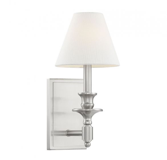 Washburn 1-Light Wall Sconce in Satin Nickel