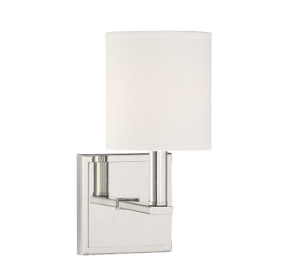 Waverly 1-Light Wall Sconce in Polished Nickel