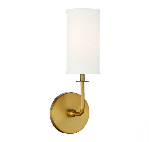 Powell 1-Light Wall Sconce in Warm Brass