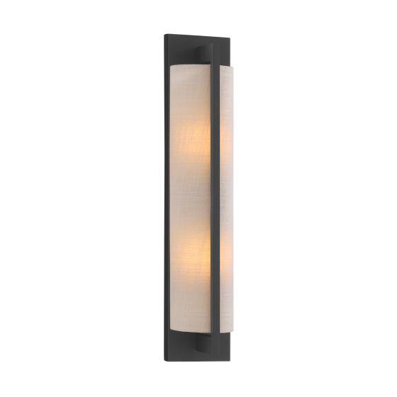 Carver 2-Light Wall Sconce in Matte Black