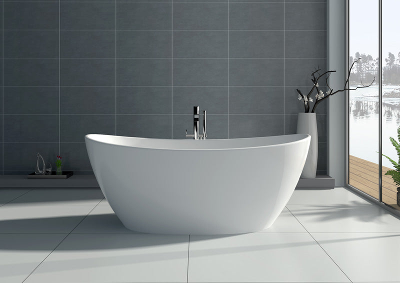 Legion Furniture WJ8611-W 64.2"Solid Surface Bathtub