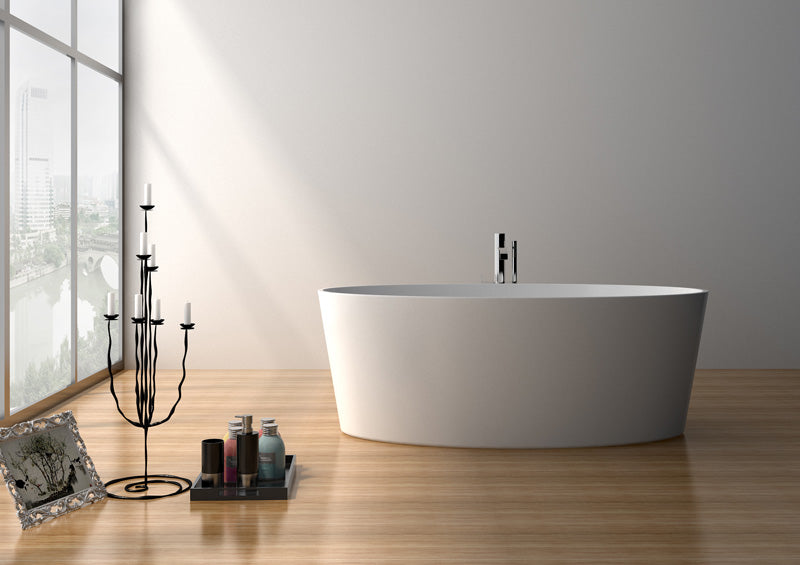 Legion Furniture WJ8617-W 63" Solid Surface Bathtub