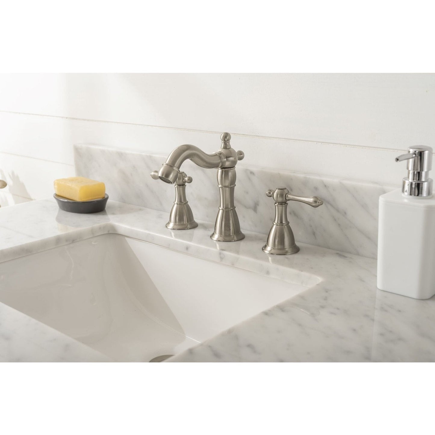 Legion Furniture 36" Antique Gray Oak Vanity With Carrara White Top WLF7040-36-AGO-CW
