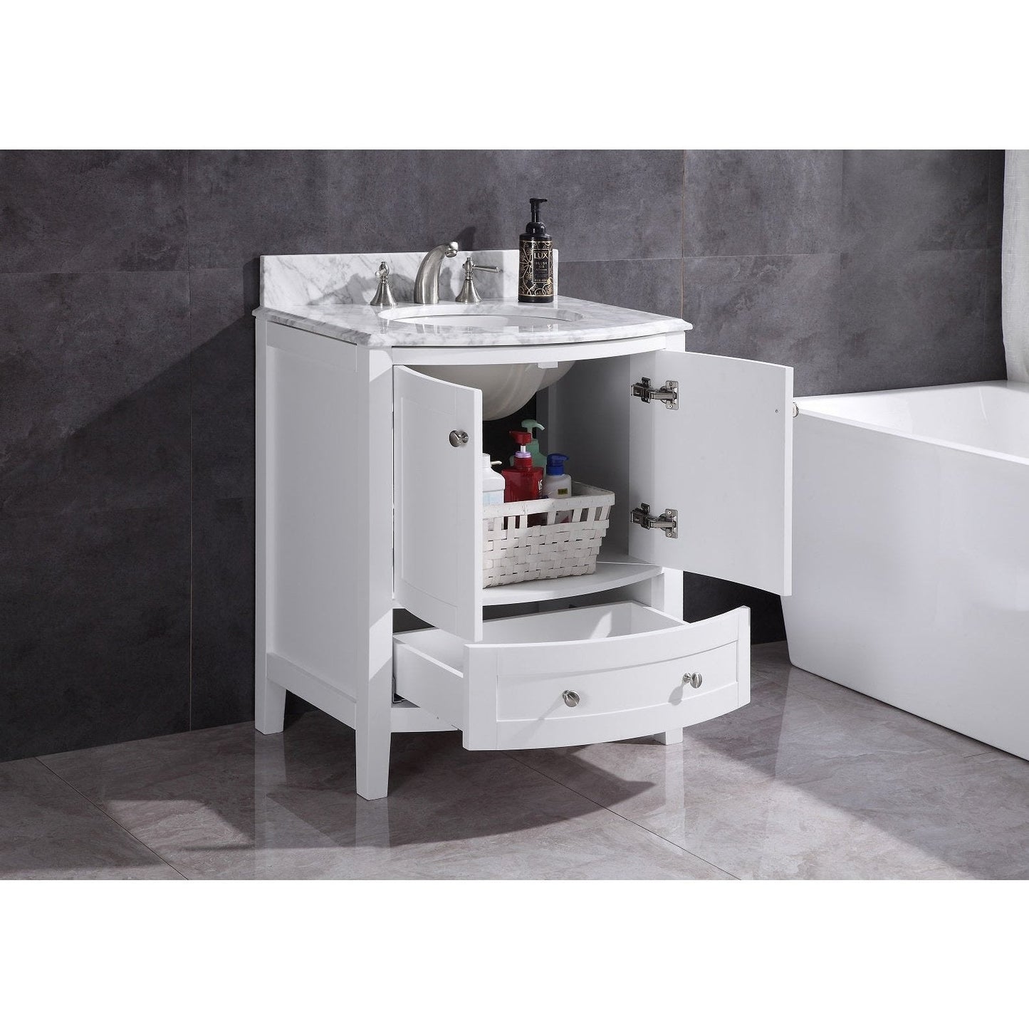 Legion Furniture 30" White Bathroom Vanity - Pvc WT9309-30-W-PVC