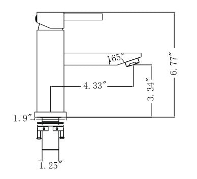 ZY6003-OR Legion Furniture Single Hole Single Handle Bathroom Faucet with Drain Assembly