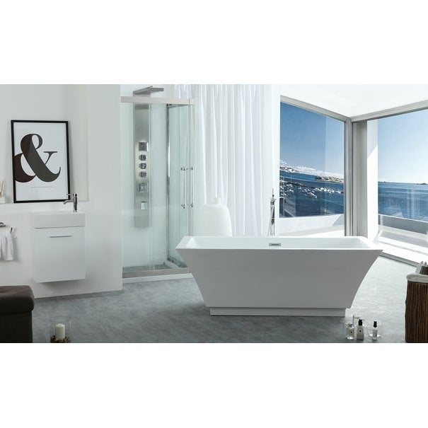 Legion Furniture 67" White Acrylic Tub - No Faucet WE6817-J