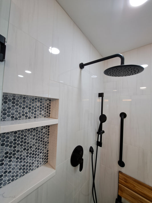 Luxury Meets Accessibility: Northbrook Master Bathroom Remodel with Modern Design Touches