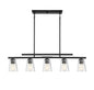 Calhoun 5-Light Linear Chandelier in Matte Black