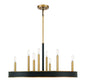Chaucer 8-Light Chandelier in Warm Brass