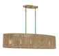 Ashe 5-Light Oval Chandelier in Warm Brass and Rope