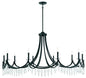 Kameron 10-Light Chandelier in Matte Black