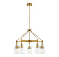 Lakewood 5-Light Chandelier in Warm Brass