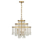 Luna 4-Light Chandelier in Warm Brass