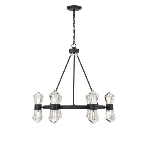 Dryden 12-Light LED Chandelier in Matte Black