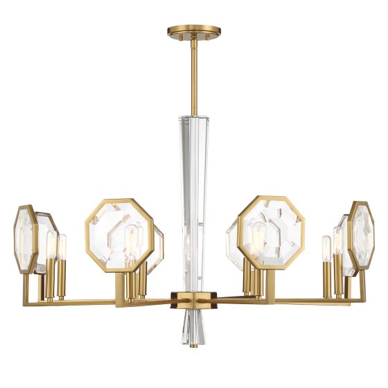 Leighton 8-Light Chandelier in Warm Brass