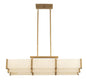 Orleans 5-Light Linear Chandelier in Distressed Gold