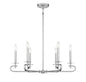 Torino 6-Light Chandelier in Polished Nickel