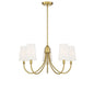 Cameron 5-Light Chandelier in Warm Brass