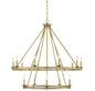Middleton 15-Light Chandelier in Warm Brass