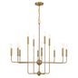 Avondale 12-Light Chandelier in Warm Brass