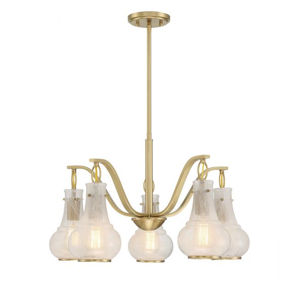 Adams 5-Light Chandelier in Warm Brass