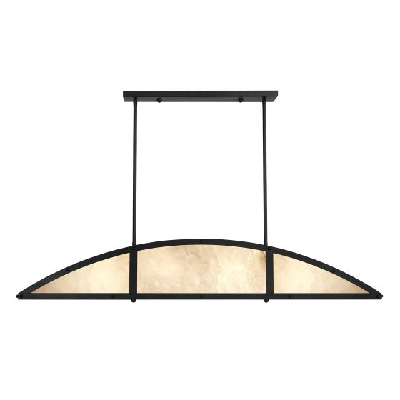 Legacy 4-Light Linear Chandelier in Matte Black by Breegan Jane