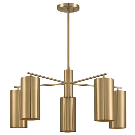 Lio 5-Light Chandelier in Noble Brass by Breegan Jane