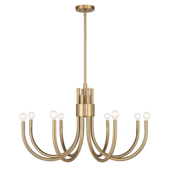 Sorrento 8-Light Chandelier in Noble Brass