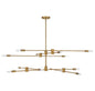 Lyrique 12-Light Chandelier in Warm Brass