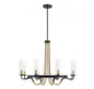 Kearney 8-Light Chandelier in Vintage Black with Warm Brass