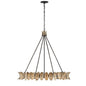 Monarch 8-Light Chandelier in Champagne Mist with Coconut Shell by Breegan Jane