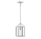 Carlton 1-Light Pendant in White with Polished Nickel Accents