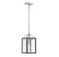 Carlton 1-Light Pendant in Gray with Polished Nickel Accents