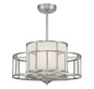 Oslo 4-Light Fan D'Lier in Satin Nickel