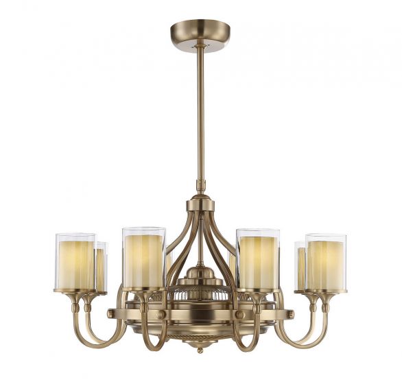 Etesian 8-Light Fan D'Lier in Burnished Russet