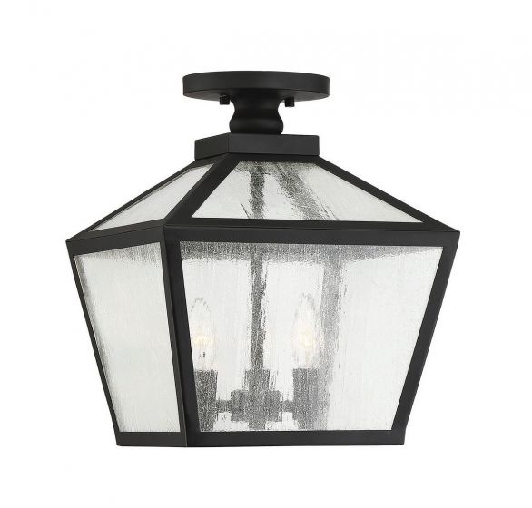 Woodstock 3-Light Outdoor Ceiling Light in Black