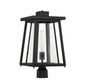 Denver 1-Light Outdoor Post Lantern in Matte Black